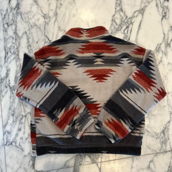 Cropped Aztec Fleece Pullover - Picture 3 of 4